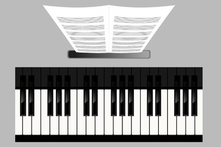 文化艺术节乐器练习钢琴五线谱矢量素材